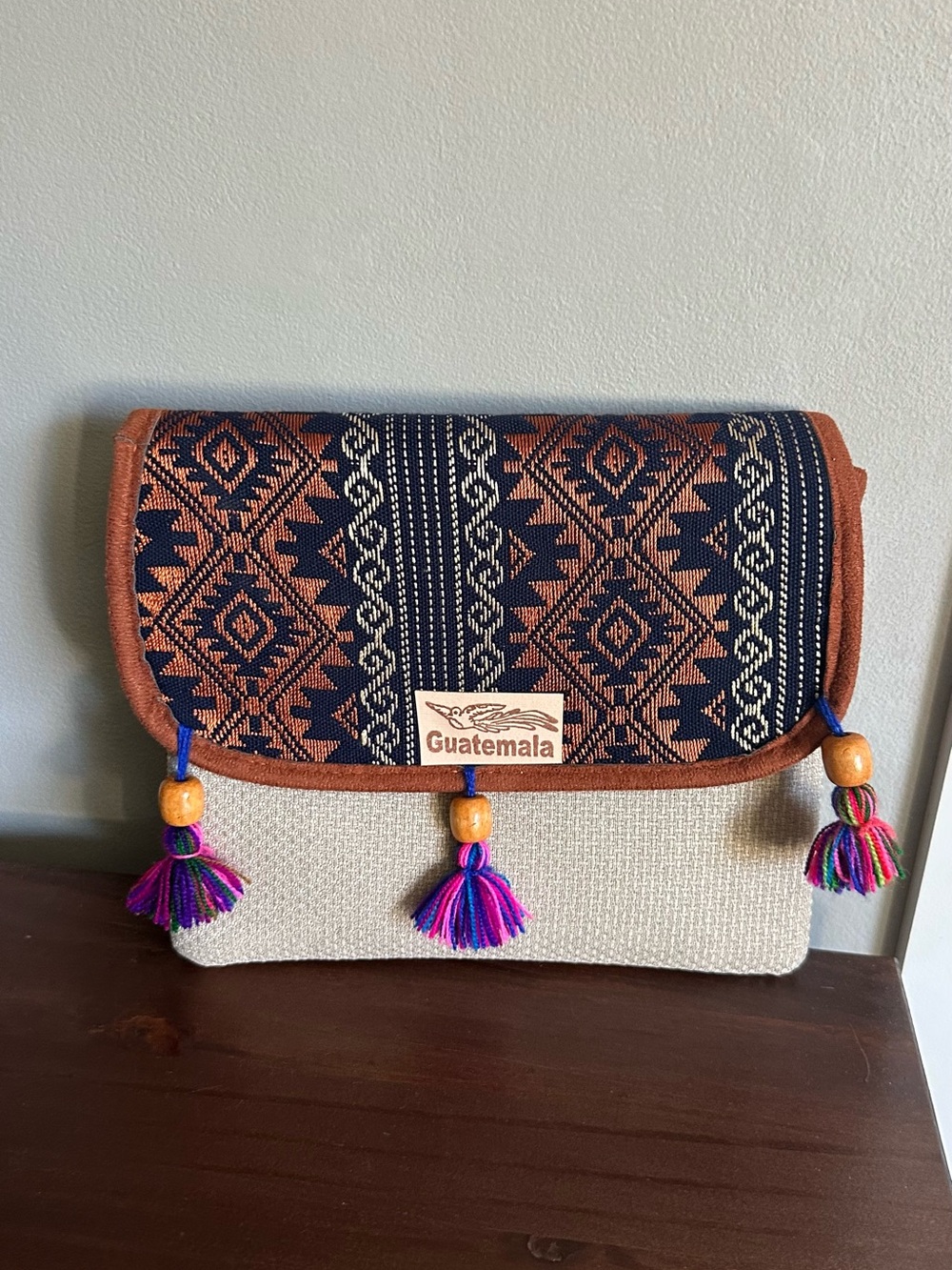 Guatemalan Woven Crossbody Bag Boho Artisan Purse Tassels